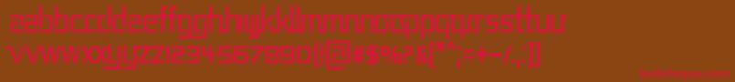 RepublikaIiCnd Font – Red Fonts on Brown Background