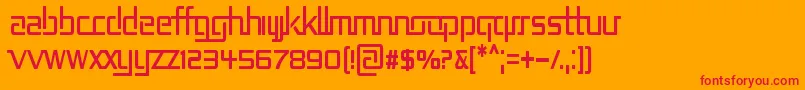 RepublikaIiCnd Font – Red Fonts on Orange Background