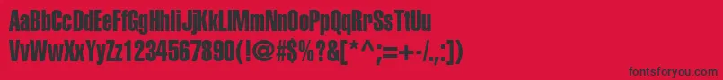 ContextExtraCondensedSsiExtraCondensed Font – Black Fonts on Red Background