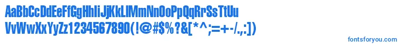 Шрифт ContextExtraCondensedSsiExtraCondensed – синие шрифты на белом фоне