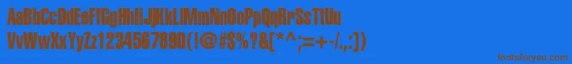 ContextExtraCondensedSsiExtraCondensed Font – Brown Fonts on Blue Background