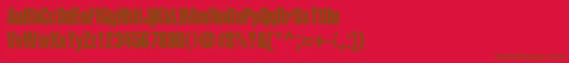 ContextExtraCondensedSsiExtraCondensed Font – Brown Fonts on Red Background