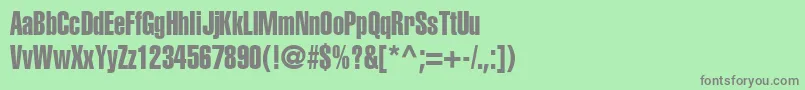 ContextExtraCondensedSsiExtraCondensed Font – Gray Fonts on Green Background
