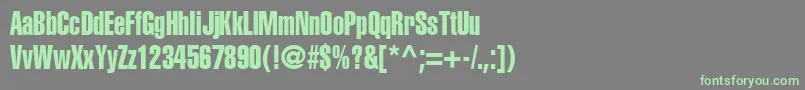 Шрифт ContextExtraCondensedSsiExtraCondensed – зелёные шрифты на сером фоне