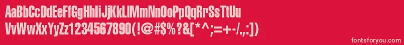 ContextExtraCondensedSsiExtraCondensed Font – Pink Fonts on Red Background