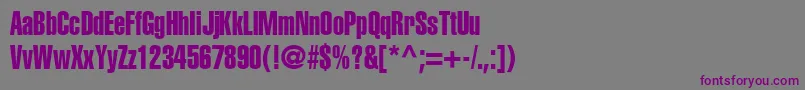ContextExtraCondensedSsiExtraCondensed Font – Purple Fonts on Gray Background