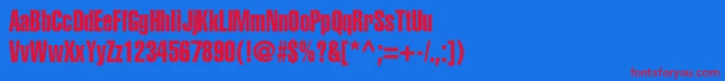 ContextExtraCondensedSsiExtraCondensed Font – Red Fonts on Blue Background