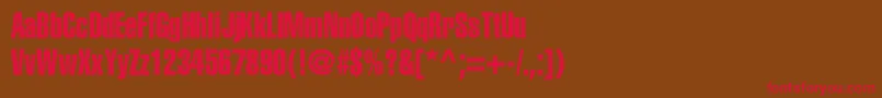 ContextExtraCondensedSsiExtraCondensed Font – Red Fonts on Brown Background