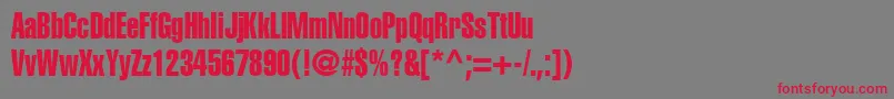 Шрифт ContextExtraCondensedSsiExtraCondensed – красные шрифты на сером фоне