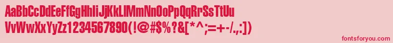 ContextExtraCondensedSsiExtraCondensed Font – Red Fonts on Pink Background
