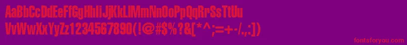 ContextExtraCondensedSsiExtraCondensed Font – Red Fonts on Purple Background