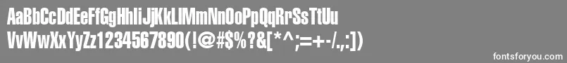 ContextExtraCondensedSsiExtraCondensed Font – White Fonts on Gray Background