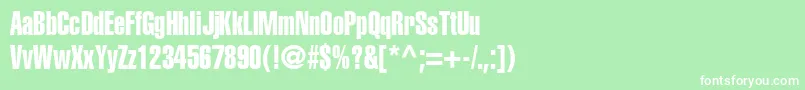 ContextExtraCondensedSsiExtraCondensed Font – White Fonts on Green Background