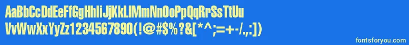 ContextExtraCondensedSsiExtraCondensed Font – Yellow Fonts on Blue Background