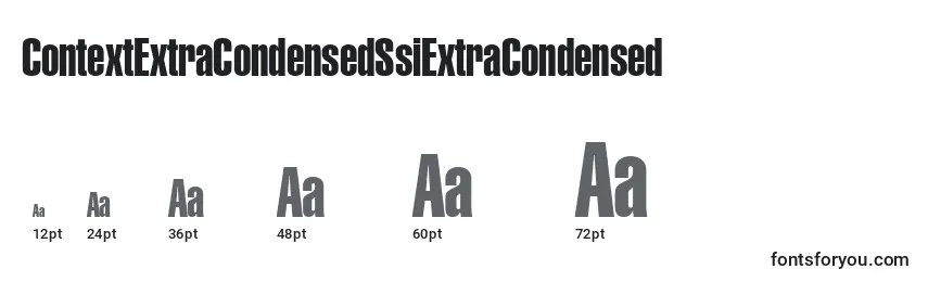 Größen der Schriftart ContextExtraCondensedSsiExtraCondensed