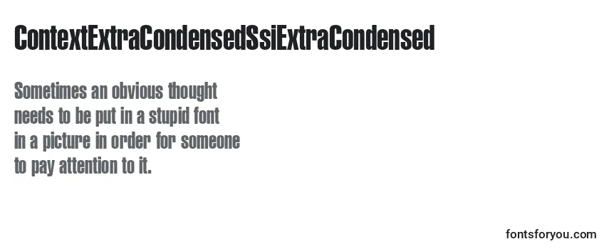 Przegląd czcionki ContextExtraCondensedSsiExtraCondensed