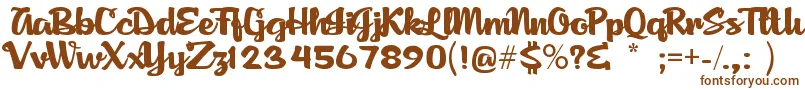 Шрифт AgnesScript – коричневые шрифты