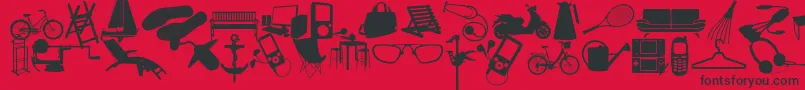 WcSoldOutDBta Font – Black Fonts on Red Background