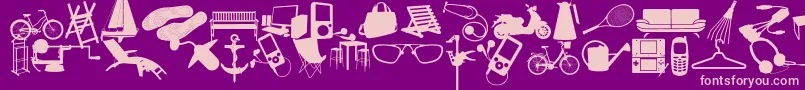 WcSoldOutDBta Font – Pink Fonts on Purple Background