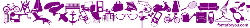 WcSoldOutDBta-fontti – violetit fontit