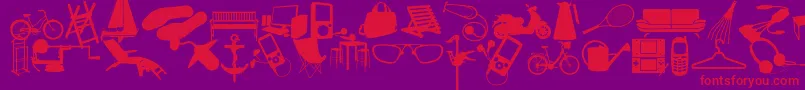 fuente WcSoldOutDBta – Fuentes Rojas Sobre Fondo Morado