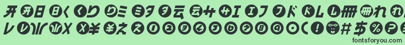 HamangairregularllItalic Font – Black Fonts on Green Background
