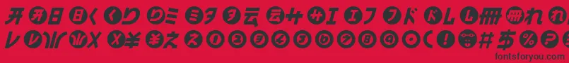 Шрифт HamangairregularllItalic – чёрные шрифты на красном фоне