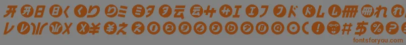 HamangairregularllItalic Font – Brown Fonts on Gray Background