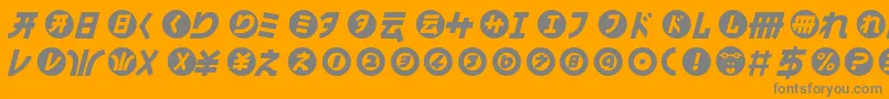HamangairregularllItalic Font – Gray Fonts on Orange Background