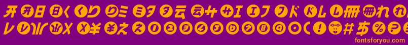 HamangairregularllItalic Font – Orange Fonts on Purple Background