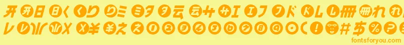 HamangairregularllItalic Font – Orange Fonts on Yellow Background