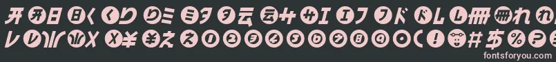 HamangairregularllItalic Font – Pink Fonts on Black Background
