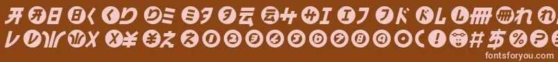 HamangairregularllItalic Font – Pink Fonts on Brown Background