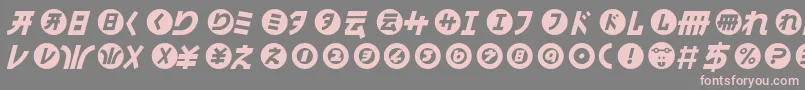 HamangairregularllItalic-Schriftart – Rosa Schriften auf grauem Hintergrund