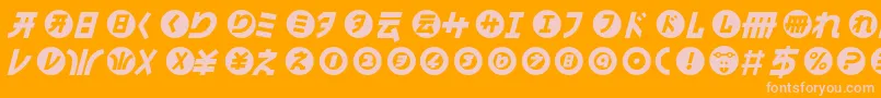 Police HamangairregularllItalic – polices roses sur fond orange