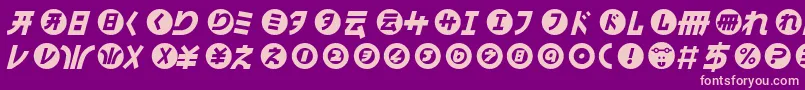 HamangairregularllItalic Font – Pink Fonts on Purple Background