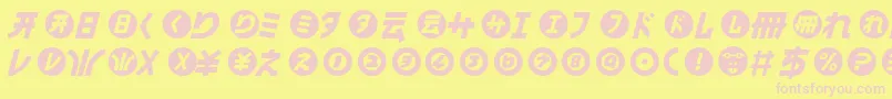 HamangairregularllItalic Font – Pink Fonts on Yellow Background