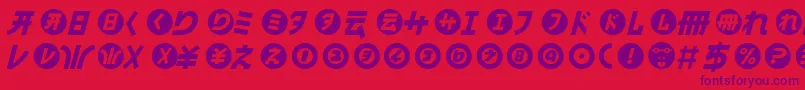 Police HamangairregularllItalic – polices violettes sur fond rouge