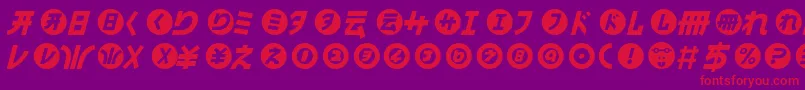 HamangairregularllItalic Font – Red Fonts on Purple Background