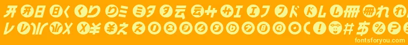 Police HamangairregularllItalic – polices jaunes sur fond orange
