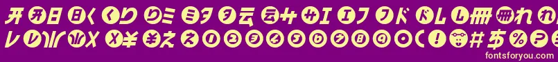 HamangairregularllItalic Font – Yellow Fonts on Purple Background