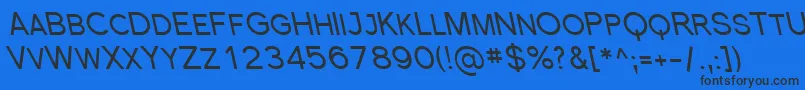 Florsn47 Font – Black Fonts on Blue Background