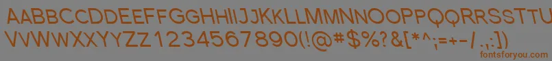 Florsn47 Font – Brown Fonts on Gray Background