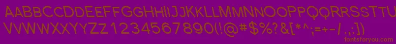 Florsn47-fontti – ruskeat fontit violetilla taustalla