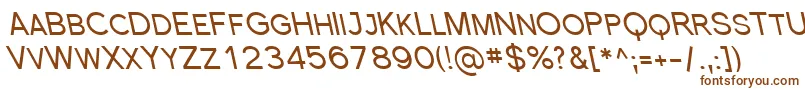 Florsn47-fontti – ruskeat fontit valkoisella taustalla