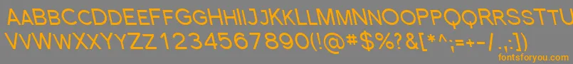Florsn47 Font – Orange Fonts on Gray Background