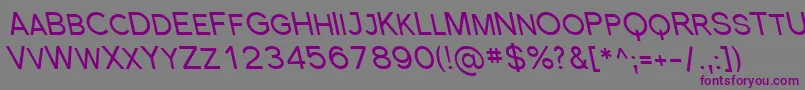 フォントFlorsn47 – 紫色のフォント、灰色の背景