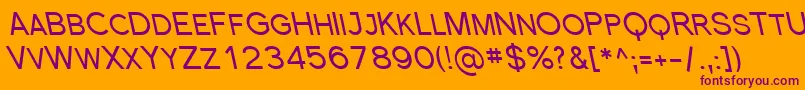 Florsn47 Font – Purple Fonts on Orange Background