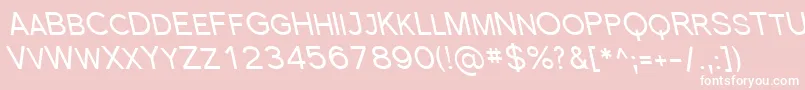 Florsn47 Font – White Fonts on Pink Background