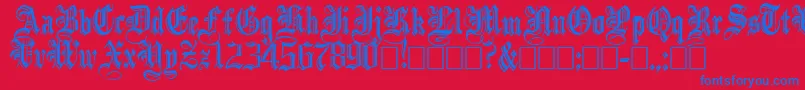 IncisedBlack Font – Blue Fonts on Red Background
